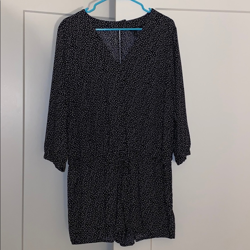 Black and White Polka Dotted Romper